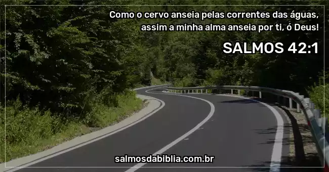 Como o cervo anseia pelas correntes das águas, assim a minha alma anseia por ti, ó Deus!